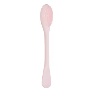 Perie de curățat facială cu spatulă din silicon, roz