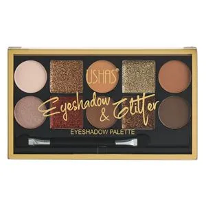 Paletă Farduri de Ochi, 10 Nuanțe Maro, Mat & Glitter, 6g