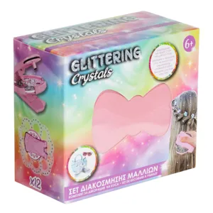 Dispozitiv de Decorat Parul cu Strass, 12 Discuri, Roz