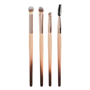 Set Pensule Machiaj, 4 buc, 16cm, Bej Ombre