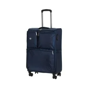Valiză Troler Albastră 33L cu Buzunare Exterioare și Roți Rotative