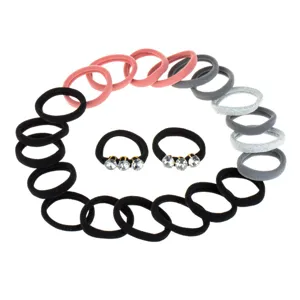 Set 22 buc Elastice de Par Frotte cu Strass, Culori Mixte