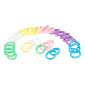 Elastice de par pentru copii, Set 30 buc, Multicolor, cu Margele
