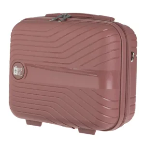 Valiză de Mână Roz 16.66L cu Dungi Reliefate