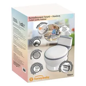 Olita educativa cu sunet de WC, 27x27x32cm, Alba
