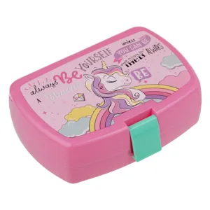 Caserolă pentru alimente cu design Unicorn, 420 ml, Roz