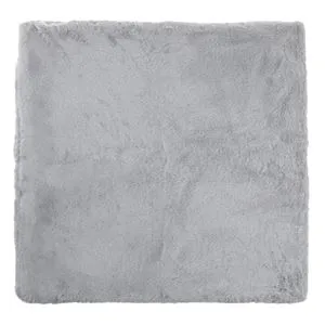 Față de Pernă Decorativă Iarnă Gri din Imitație de Blană 50x50 cm