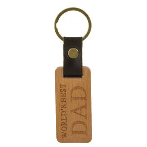 Breloc de lemn cadou personalizat pentru tată