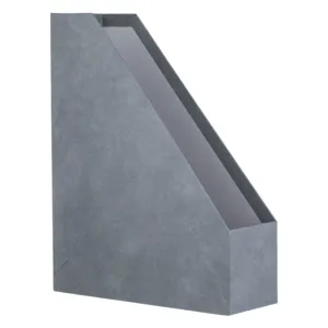 Suport dosare din carton gri mat, 25x9x32 cm