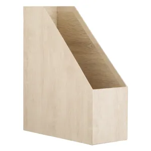 Suport documente din carton cu finisaj lemn, Bej, 25.5x10.3x30cm