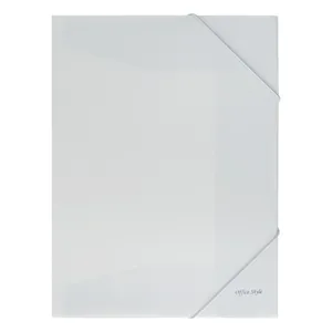Mapa din Plastic Soft Touch Gri cu Elastic 25.5x34cm
