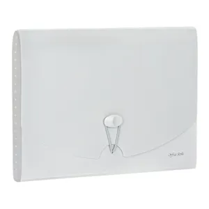 Servietă de arhivare cu 12 compartimente, Soft Touch, Gri, 33.5x3x24cm