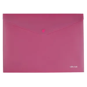 Mapă cu capsă A4, Soft Touch Mat, Roz