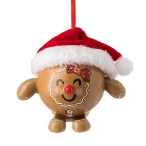 Ornament Brad de Craciun Glob Om de Tarta Dulce cu Nas Rosu