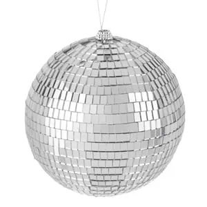 Glob Ornament de Craciun Argintiu Stil Disco Ball Ø15cm
