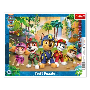 Puzzle cu 25 de piese, Paw Patrol in Jungla, Multicolor, 4+ ani