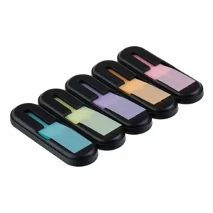 Set de Index Adeziv din Plastic, 125 de Bucăți, Culori Pastel, Cutie de Plastic