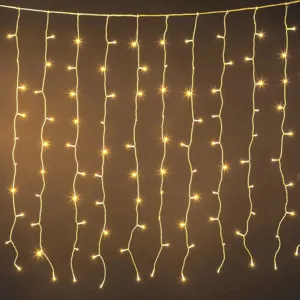 Instalație de Lumini LED Perdea 400 LED Alb Cald Extensibil