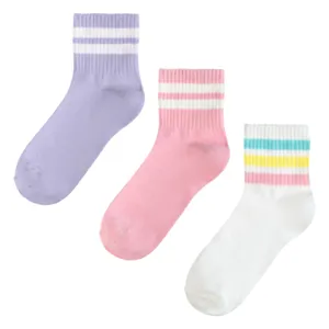 Set Șosete Sport Mid Cut Multicolor 3 Perechi Confortabile