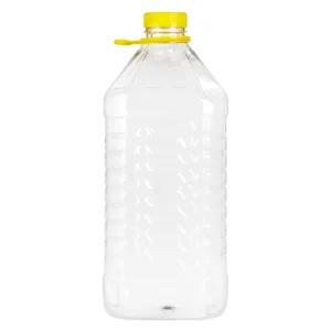 Sticlă de depozitare din plastic transparent, 5L, cu capac și mâner