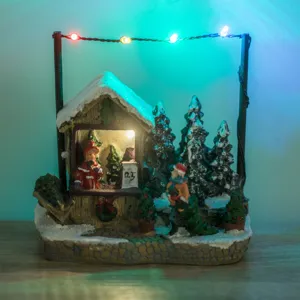 Figurine Crăciun Casă cu LED pentru Satul de Iarnă