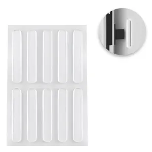 Set benzi adezive de protecție transparente, anti-impact, 10 buc, 60x3x10 mm