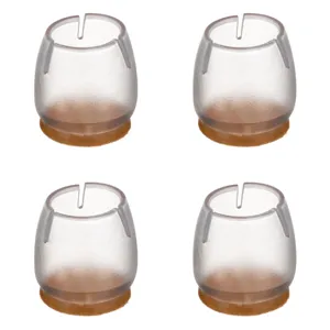 Capace de protectie pentru picioare de mobila, Transparente, Ø17-21mm, Set 4 buc