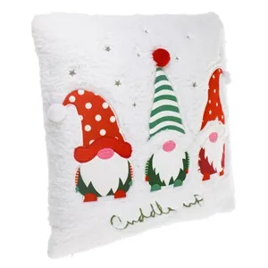 Perna Decorativă de Crăciun Alba Sherpa Gnome pentru Canapea