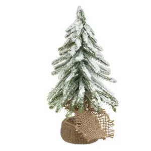 Brad de Craciun decorativ cu baza din iuta 28cm