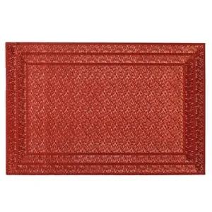 Suport farfurie decorativ de Craciun, dreptunghiular roșu