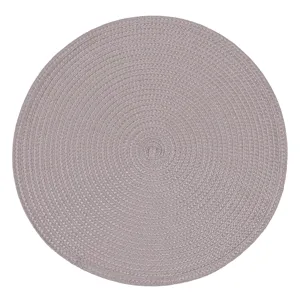 Suport Farfurie Rotund Impletit Taupe Ø38cm