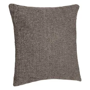 Pernă decorativă chenille, maro, 52x52 cm, cu fermoar