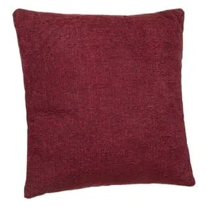 Perna decorativa chenille bordo pentru canapea 52x52cm