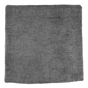 Fată de pernă decorativă chenille, gri, model împletit reliefat, 45x45 cm