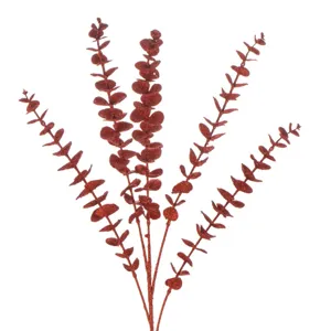 Ramură Decorativă cu Crenguțe Roșii, Tulpină Scurtă 84 cm