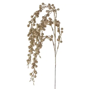 Ramură Decorativă Aurii cu Crengute Decorative - Design Elegant