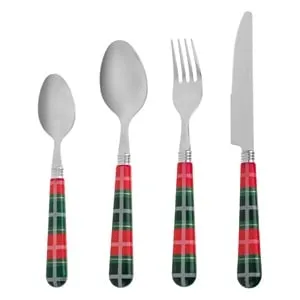 Set Tacamuri de Craciun cu Maner Rosu Verde