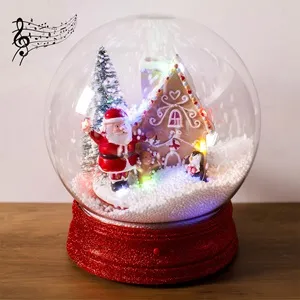 Glob Decorativ Crăciun cu Muzică, LED și Zapada Automată
