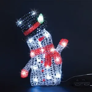 Om de zapada decorativ de Craciun cu LED-uri