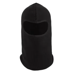 Cagulă neagră din fleece pentru bărbați, acoperire completă a feței