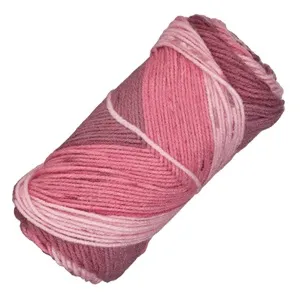 Fir Tricotat Acrilic Bicolor Roz Somon 100g - Bobină 200m