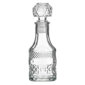 Sticlă transparentă cu model reliefat romburi 100ml