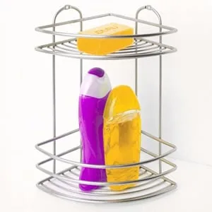 Etajera de baie din inox cu 2 nivele pentru organizare