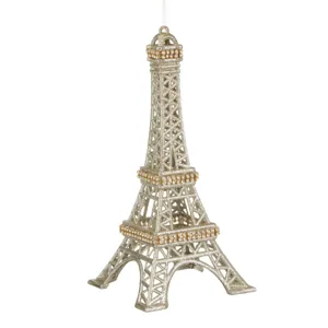 Ornament Turn Eiffel de Masă Argintiu 26 cm pentru Decorațiuni