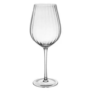 Pahar de Cristal pentru Vin Rosu, 650 ml, cu Picior, Model cu Dungi