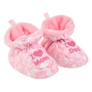 Botosei Iarnă Roz Curcubeu cu Mesaj \"I Love Mom I Love Dad\" pentru Bebelusi