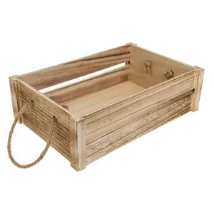 Lada Decorativa din Lemn Natural pentru Gradină și Decorațiuni de Primăvară