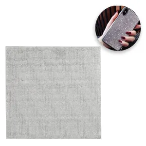 Folii Autocolante cu Strass Argintiu 20x20cm pentru DIY și Decorare