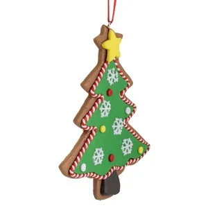 Ornament Brad de Craciun cu om de turta dulce, decoratie festiva