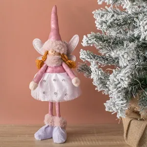 Figurina Ingeras de Craciun cu Rochie Lila Textilă